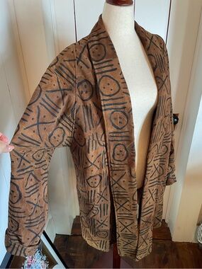 AMAZING VINTAGE Suede tribal coat